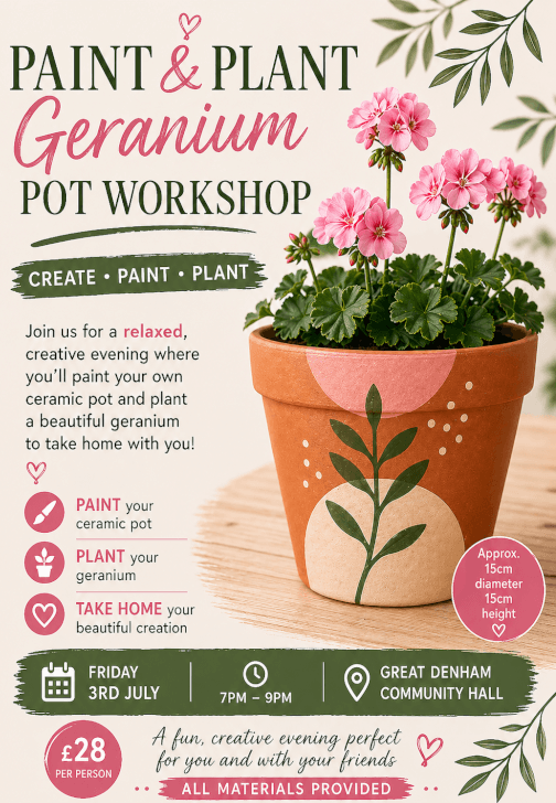 Paint and Plant: Geranium Pot Workshop