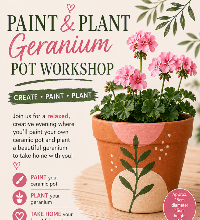 Paint and Plant: Geranium Pot Workshop