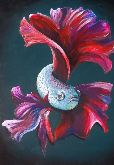 Paint and Sip Class - Betta Fish - Milton Keynes
