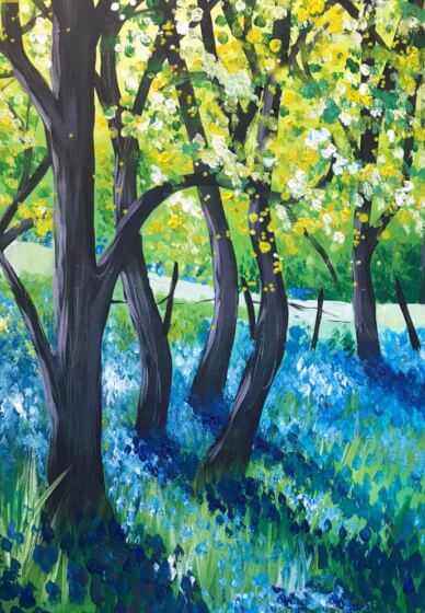 Paint and Sip Class - Brush Party - Cirencester
