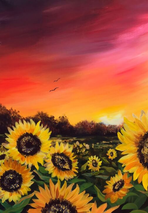 Paint and Sip Class - Brush Party - Oxford