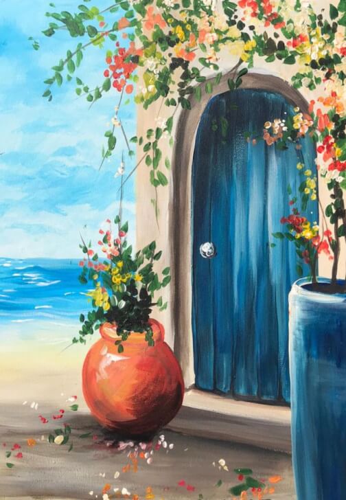 Paint and Sip Class - Brush Party with Sarah - Woodstock
