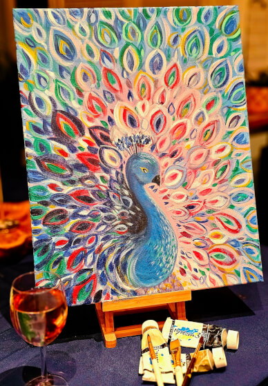 Paint and Sip Class - Peacock