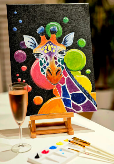 Paint and Sip Party - Giraffe