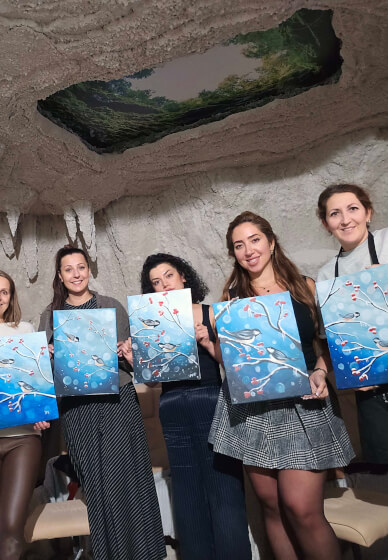 Paint and Sip Workshop in the Salt Cave
