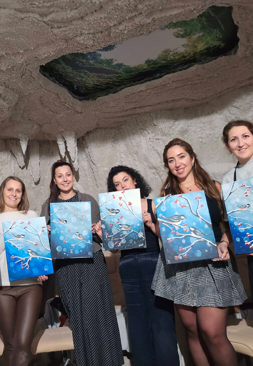Paint and Sip Workshop in the Salt Cave