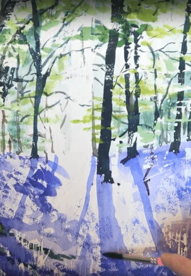 Paint Bluebell Woods in Watercolour