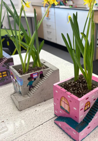 Paint Your Own Concrete Planter