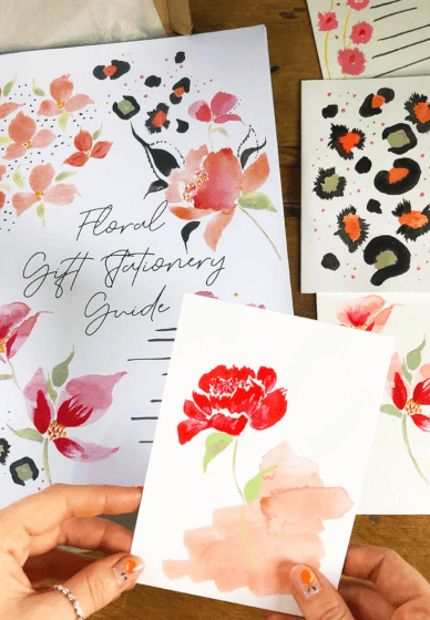 Paint Your Own Floral Cards