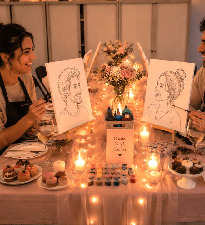 Paint Your Partner Portrait: Couples Painting Experience