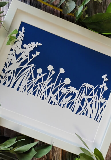 Papercutting Workshop for Beginners - Framed Coastal Flowers