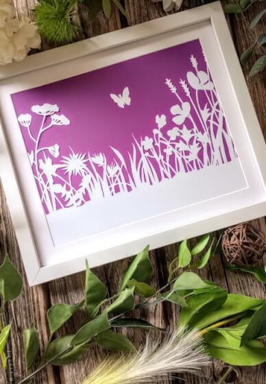 Papercutting Workshop - Framed Hedgerow Papercut