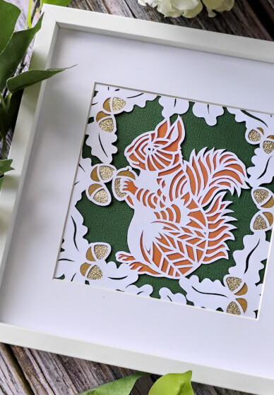 Papercutting Workshop - Framed Squirrel
