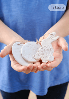 Easter Rabbit & Egg Clay Decorations