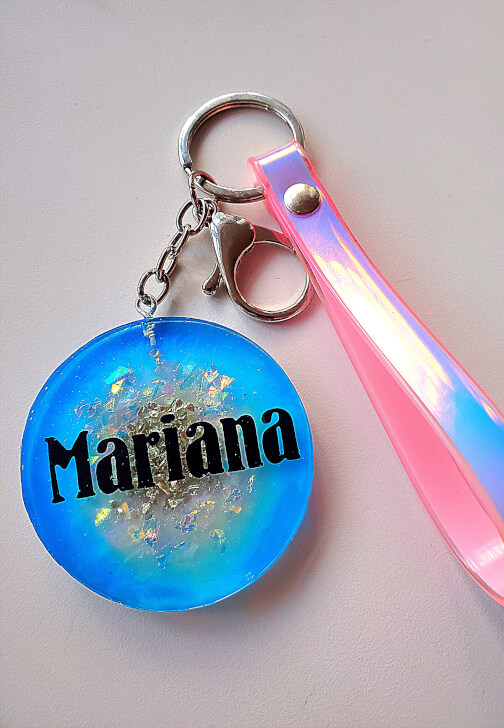 Personalised Name Keychain Resin Workshop