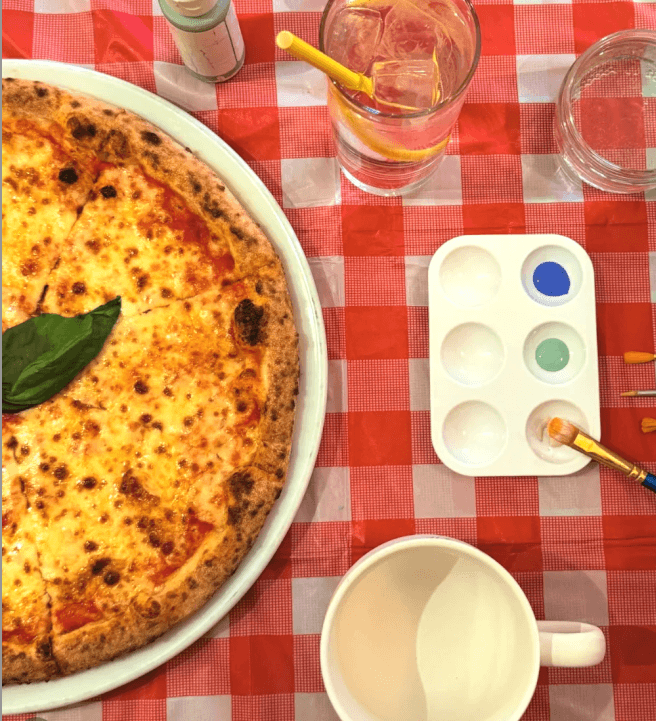 Pizza and Pottery Painting Experience