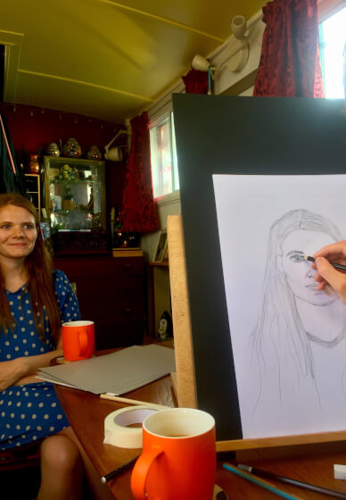 Portrait Painting Class on a Houseboat
