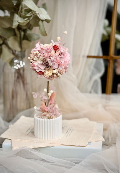 Preserved Hydrangea Little Round Tree Making Class