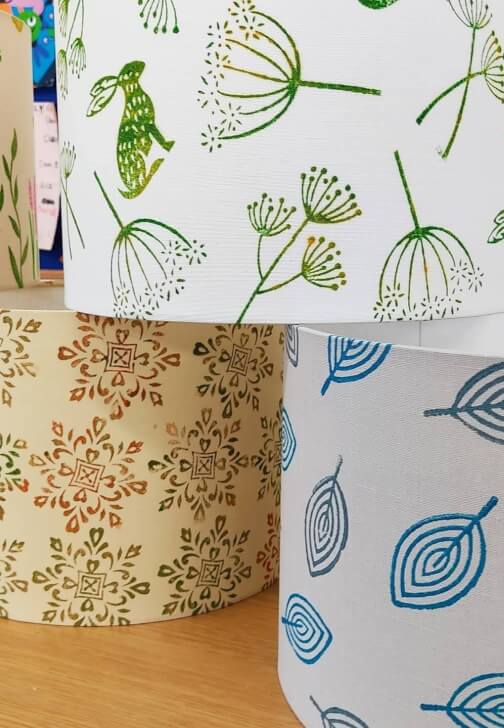 Print and Make a Lampshade Workshop in the Cotswolds
