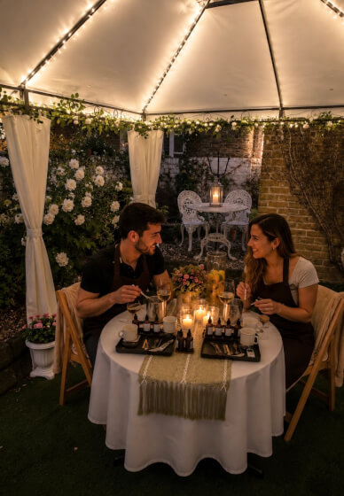 Private Couples Garden Candle Making Experience