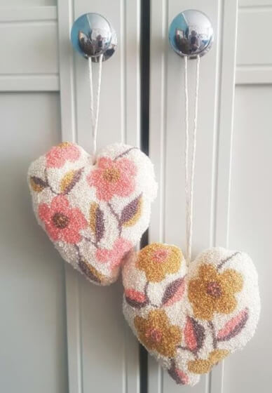 Punch Needle Embroidery Hearts Craft Kit