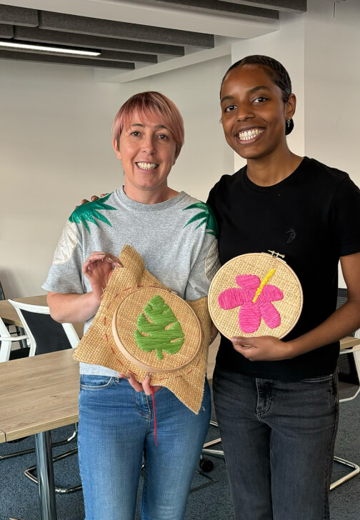 Raffia Embroidery Hoop Art Workshop