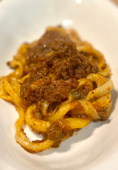 Rustic Italian Cooking: Handmade Pasta with Meat Sauce