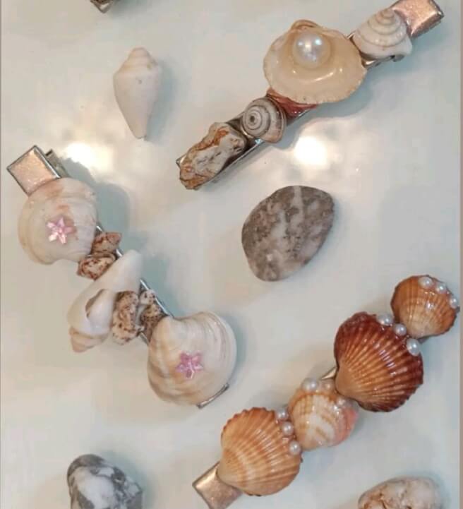 Sea Shell Hair Clips DIY