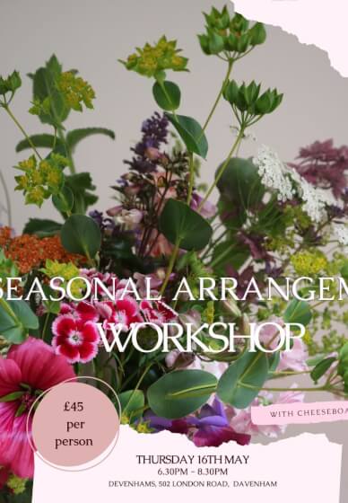 Seasonal Meadow Flower Arrangement Workshop