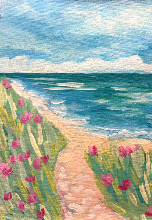 Secret Beach Paint and Sip Experience