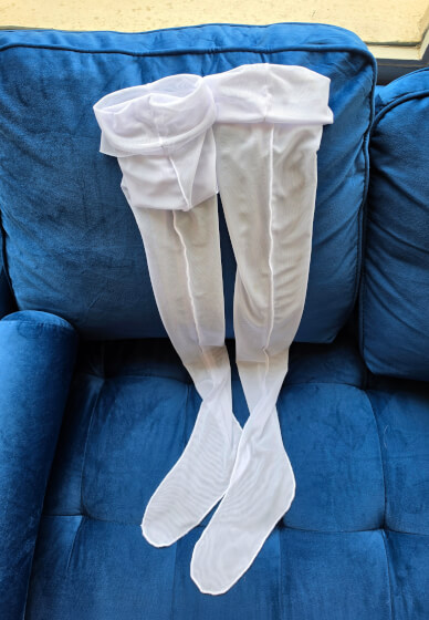 Sew Your Own Stretch Mesh Stockings: Overlocker Workshop