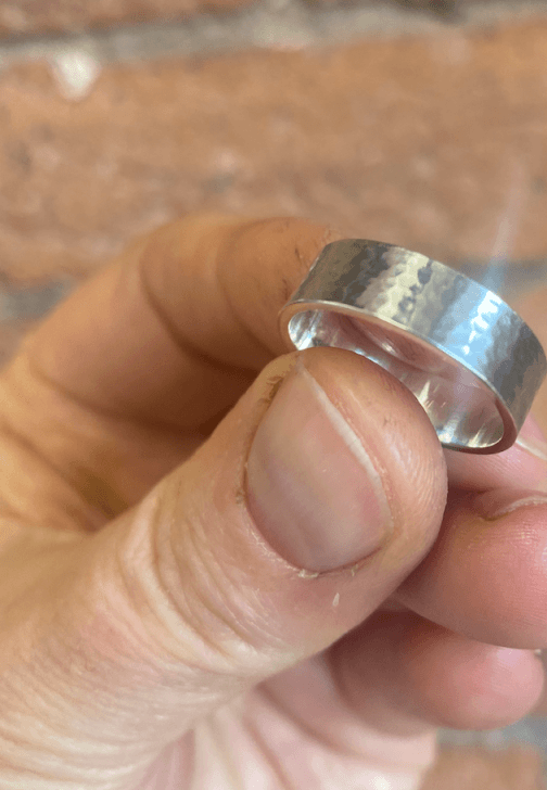 Silver Hammered Ring Making Workshop