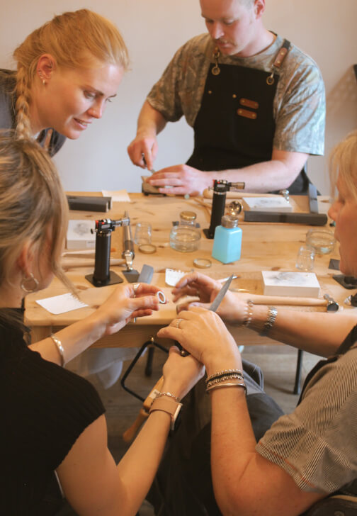 Silver Hammered Ring Workshop