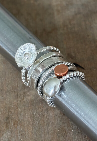 Silver Stacking Rings Workshop in Lincolnshire