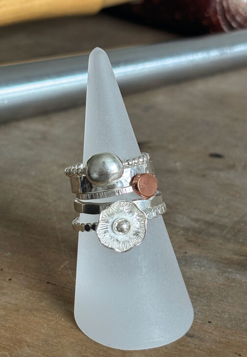Silver Stacking Rings Workshop in Rutland