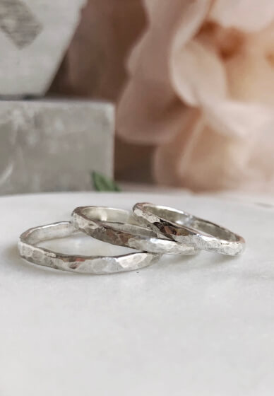 Oxidized Silver Stacking Ring – JewelryLush