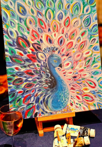 Sip and Paint - Peacock