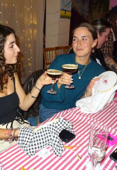 Sip and Stitch Class