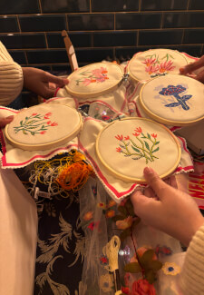 Sip and Stitch Embroidery Workshop