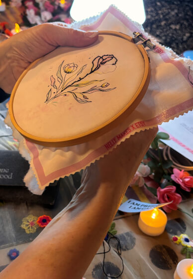 Sip and Stitch Embroidery Workshop
