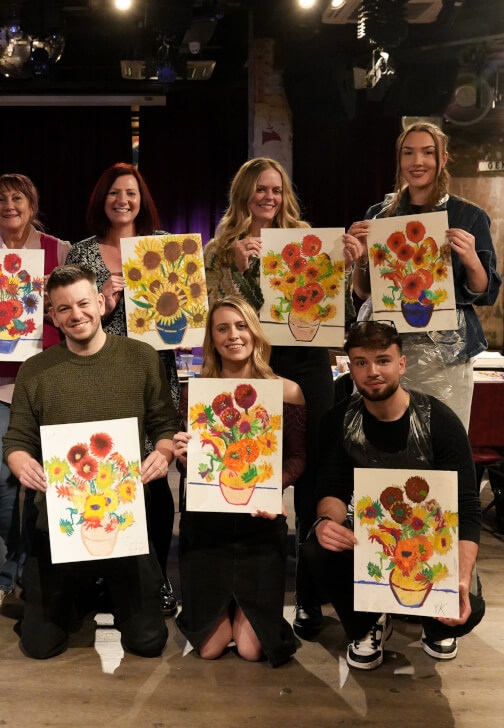 Team Building Pastel Paint and Sip Workshop
