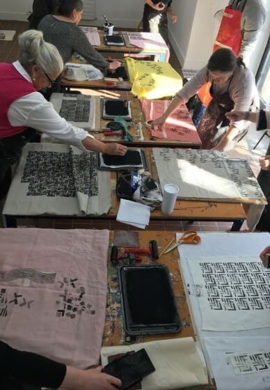 Textile Block Printing Class
