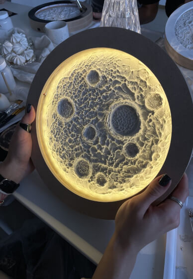 Textured LED Moon Art Workshop
