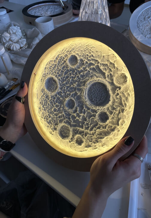 Textured LED Moon Art Workshop