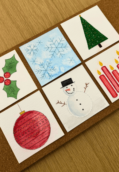 The Art of Paper Embroidery - Christmas Card Workshop