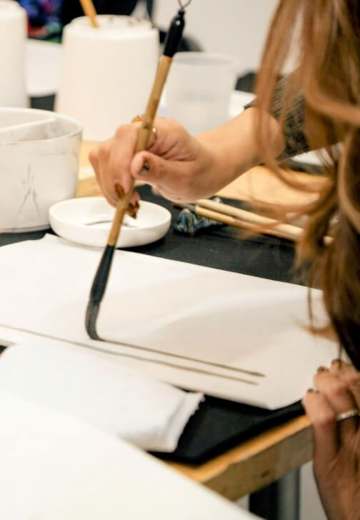 Traditional Japanese Sumi-e Ink Painting Workshop: Monthly Floral