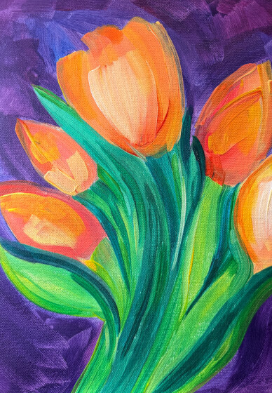 Tulip Bloom Paint and Sip Experience