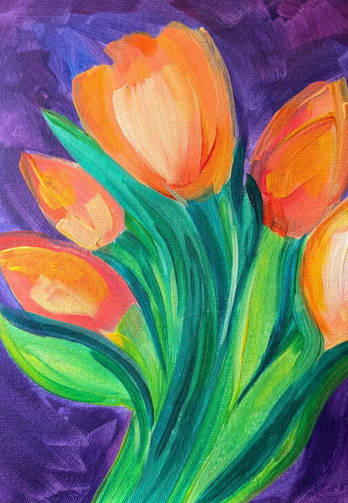 Tulip Bloom Paint and Sip Experience