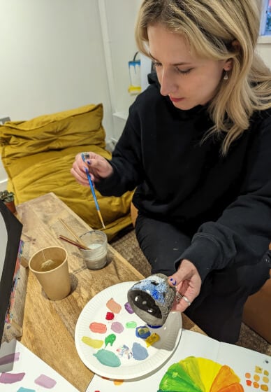 Unguided Pottery Painting Upcycling Workshop