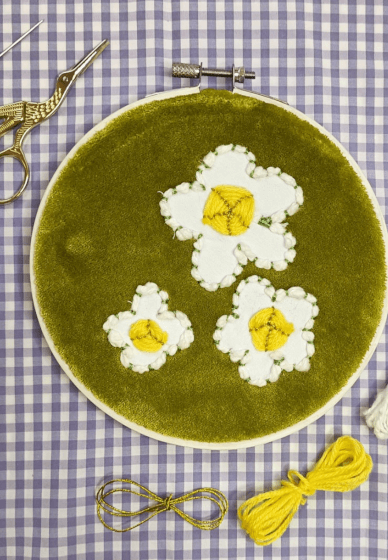 Upcycling Embroidery Workshop - Floral Couching